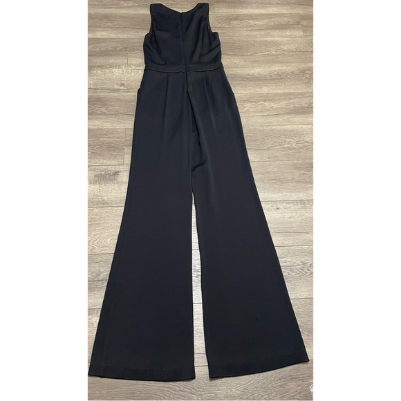 RAMY BROOK Otto Cutout Flare Jumpsuit Black Sleeveless Pockets NWT $545. - Picture 9 of 9